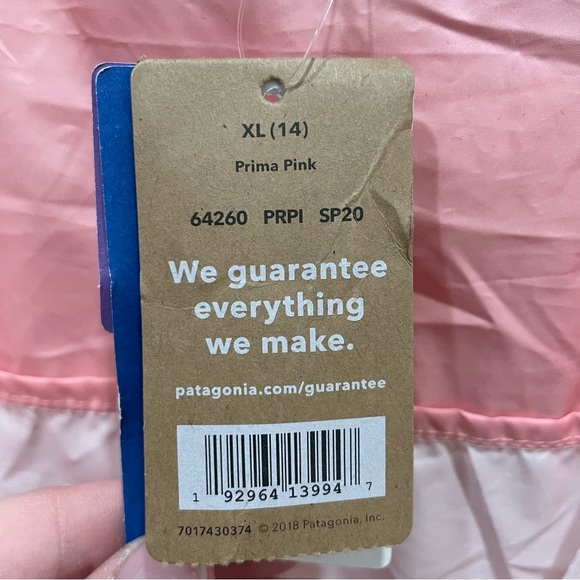 NWT Patagonia Girls XL 14 Pink Light & Variable Hoody Windbreaker Jacket Zip - Picture 5 of 13